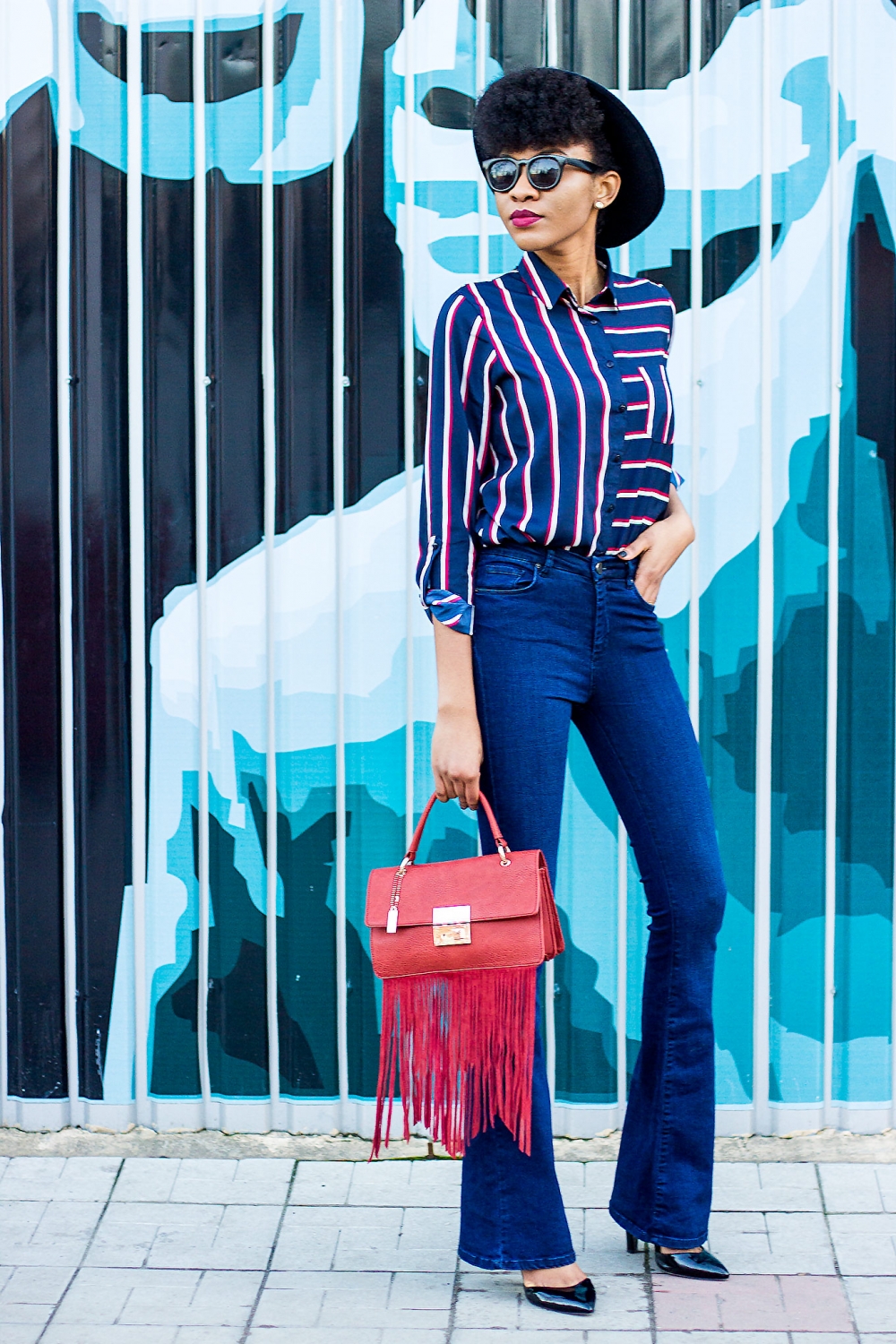 shirt to wear with flare jeans